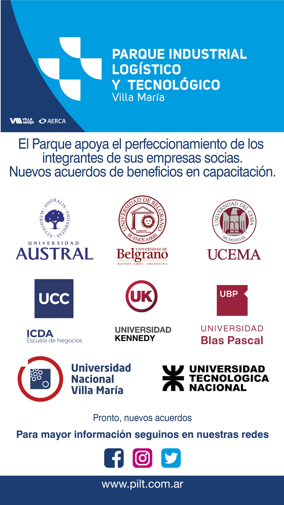 Parque Industrial firmó convenios con universidades por capacitación