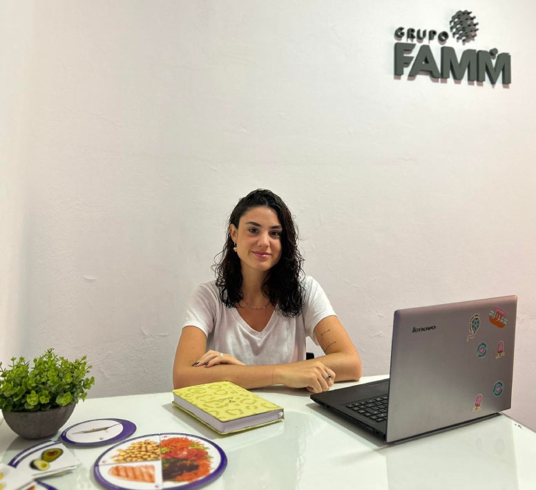 Enfocada en una buena alimentación