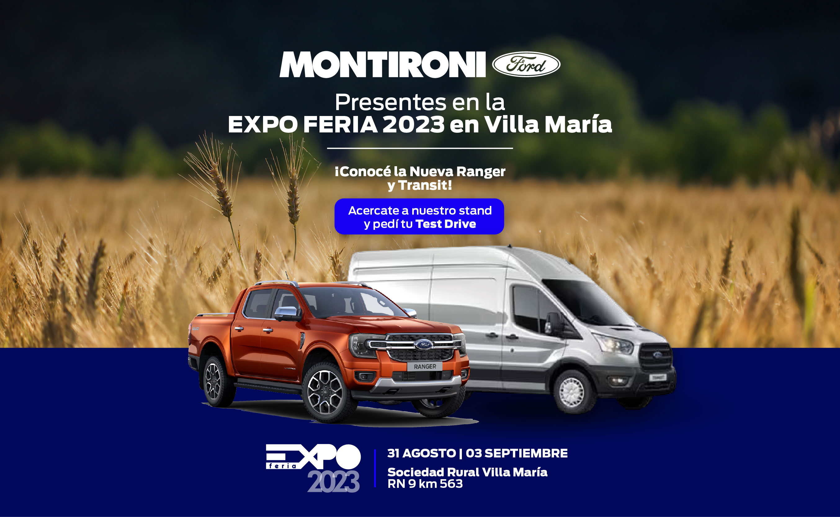 Montironi Ford presente en la Expo Feria 2023 de Villa María